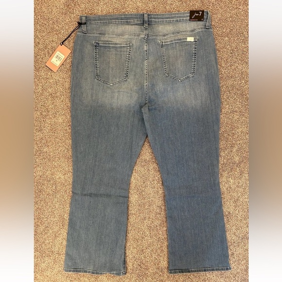 JEN7 by 7 For All Mankind Women's Cropped Kick Jeans Blue Size 18 - NWT $109 - Picture 7 of 16